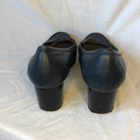 Vintage Y2K Navy Blue New York & Company Chunky Stitched Pumps - Picture 4 of 7
